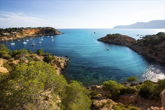 Ibiza Es Porroig also Port Roig view at Balearic Islands of Spain