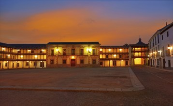 Tembleque Plaza Mayor in Toledo at Castile La Mancha on Saint james way