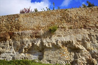 Salamanca in spain masonry detail along via de la Plata way to Santiago