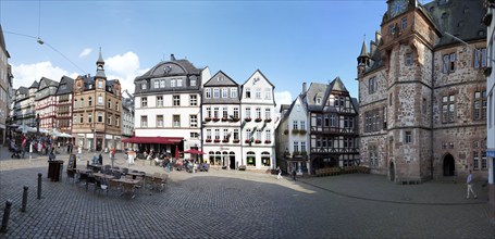 Historic Town Hall, market square, historic centre, Marburg, Hesse, Germany, Europe, Historisches