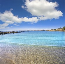 Campello of Alicante Cala Morro Blanc beach in Spain at Costa Blanca