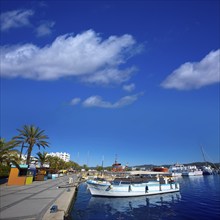 Ibiza san Antonio Abad de Portmany marina port in Balearic Islands of spain