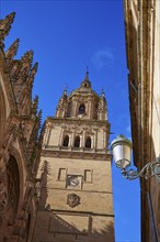 Salamanca Cathedral facade in Spain by the Via de la Plata way to Santiago