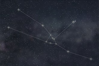 Taurus Constellation. Zodiac Sign Taurus Constellation lines