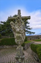 Castro de Vigo park cross in Galicia of Spain