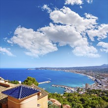 Javea Xabia village aerial view in Mediterranean sea of Alicante spain