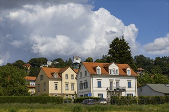 Historic residential buildings in Friedrich Wieck Straße, Dresden Loschwitz, Dresden, Saxony,