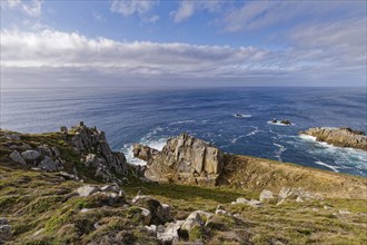 Pointe de Brezellec, a rocky cape at the tip of Cap Sizun near Cleden-Cap-Sizun. Finistere,