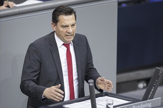 Johannes Fechner, Member of the German Bundestag (SPD), delivers a speech in the plenary session of