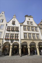 Gabled houses on Prinzipalmarkt, Münster, Münsterland, North Rhine-Westphalia, Germany, Europe