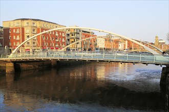 James Joyce bridge crossing River Liffey, city of Dublin, Ireland, Irish Republic, Europe