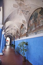 Cloister in the Convento Santa Catalina nunnery, Arequipa, Province of Arequipa, Peru, South