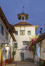 Entrance and Clock tower, Paradesi Synagogue, Matancherry, Jew Town, Cochin, Kerala, India, Asia