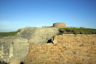 Fort Hommer, German second world war gun battery, Guernsey, Channel Islands, UK, Europe