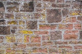 Red sandstone wall, red sandstone wall, background, texture, Palatinate, Rhineland-Palatinate,