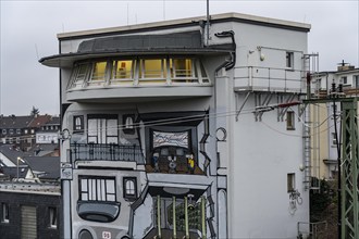 The Deutsche Bahn AG signal box in Mülheim-Styrum, controls train traffic on one of the busiest