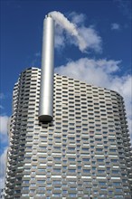 CopenHill, waste incineration plant and artificial ski slope, façade, 90 metres high and 400 metre