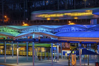 Ruhrbahn trams, at Essen-Steele S-Bahn station, interface between rail transport and tram and bus