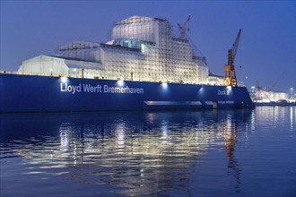 Lloyd Werft Bremerhaven in the overseas harbour of Bremerhaven, Lower Saxony, Germany, Europe