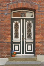 Typical decorative door in Plön, Ploen, Holstein Switzerland, Schleswig-Holstein, Germany, Europe