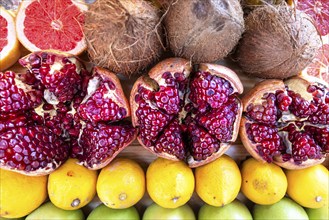 Turkey, fresh fruits in Istanbul Spice Bazaar, part of the Grand Bazaar in Fatih historic district,