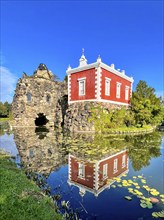 Stein Island with artificial volcano, KulturstiftungVilla Hamilton, Dessau-Wörlitz Garden Kingdom,