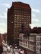 Masonic Temple, Chicago, United States, 1890, Historic, digitally restored reproduction from a 19th