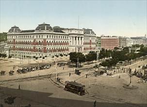 Ministry, Ministerio de la de Fomento, Madrid, Spain, c. 1890, Historical, digitally restored