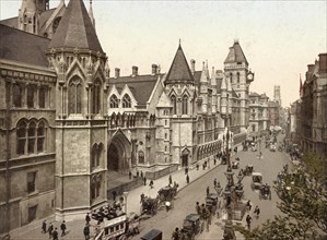 Royal Courts of Justice, Royal Courts of Justice, Law Courts, Law Courts, London, England, c. 1890,