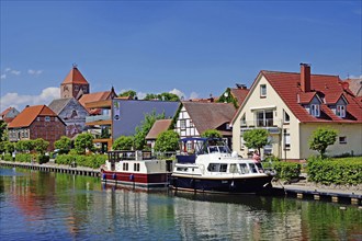 Europe, Germany, Mecklenburg-Western Pomerania, Plau am See, Lake Plau, Elde-Müritz waterway,