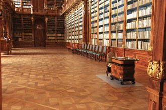 In the monastery library, the library hall in the Strahov Praemonstratensian Monastery, Prague,