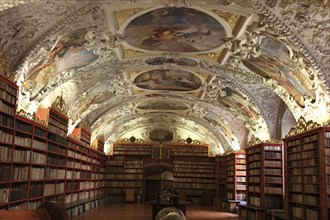 Prague Lesser Town, Monastery Library, Theological Hall in the Strahov Praemonstratensian