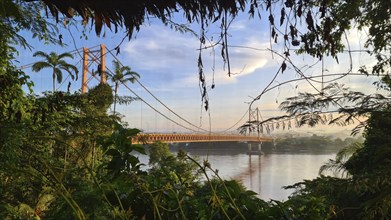 Puente Billinghurst in Puerto Maldonado, Peru, South America