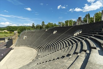 Vaison-la-Romaine. Ancient theater of archaeological site of Puymin. Vaucluse. Provence-Alpes-Côte