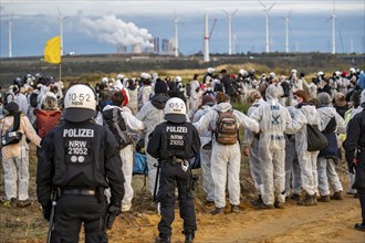 Protest action against the demolition of the village of Lützerath in the Rhenish lignite mining