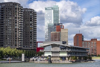 The Floating Office Rotterdam, considered the world's largest floating office building, in the