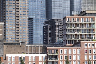 New residential tower blocks in the Katendrecht neighbourhood, Feijenoord district in Rotterdam, on