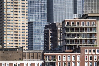 New residential tower blocks in the Katendrecht neighbourhood, Feijenoord district in Rotterdam, on