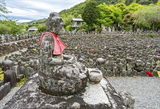 Central Buddha statue at Adashino Nenbutsu-ji temple, Kyoto, Japan, Asia