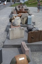 Memorial to Jews deported during the Nazi era at the Deportations Memorial, 1941 to 1944,