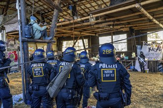 Beginning of the eviction of the Lützerath hamlet, camp of climate activists and squatters, at the