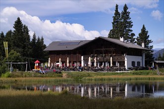 Gasthaus Seespitz, biotope, moor, Schwarze Lacke, Vigiljoch, Glaubensweg, near Lana, South Tyrol,