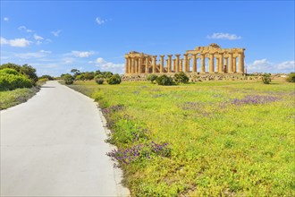 Temple of Hera or Temple E, Selinunte Archaeological Park, Selinunte, Trapani district, Sicily,