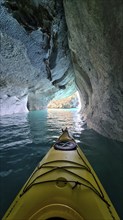 Capillas de Marmol in Lago General Carrera in Patagonia on the Carretera austral, Patagonia, Chile,