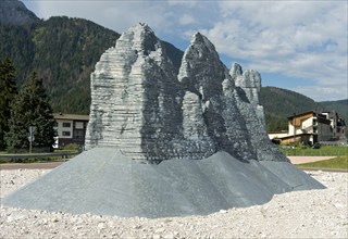 Sculpture The Pale Mountains in the shape of the Three Peaks by Paul S. Feichter and Albert Willeit