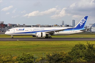 An ANA All Nippon Airways Boeing 787-9 Dreamliner aircraft with registration number JA833A at Itami