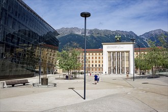 Liberation Monument, Landhaus, Parliament of Tyrol, Landhausplatz, Innsbruck, Tyrol, Austria,