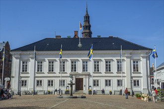 The old town hall in the old town of Ystad, Skåne county, Sweden, Scandinavia, Europe