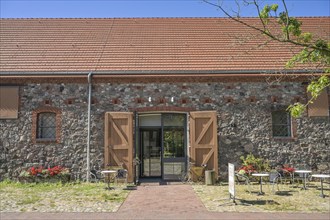 Farm building, museum, estate at Britzer Schloss, Alt-Britz, Neukölln, Berlin, Germany, Europe