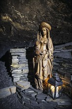 Figure of St Barbara, patron saint of miners. Ilmenau, 26.07.2024